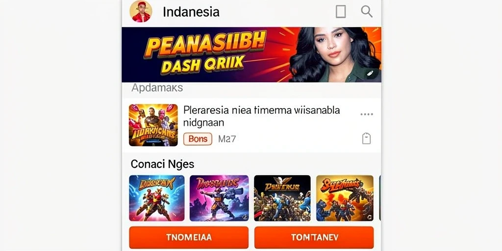 Tampilan awal permainan dengan berbagai pilihan slot.