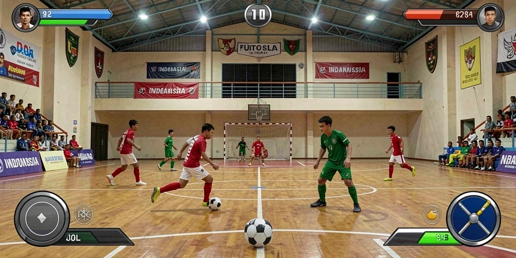Tangkapan layar menunjukkan karakter utama dalam aksi.